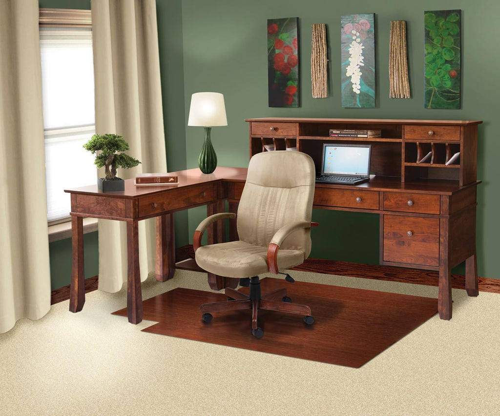 47"W Craftsman Computer Desk with Hutch