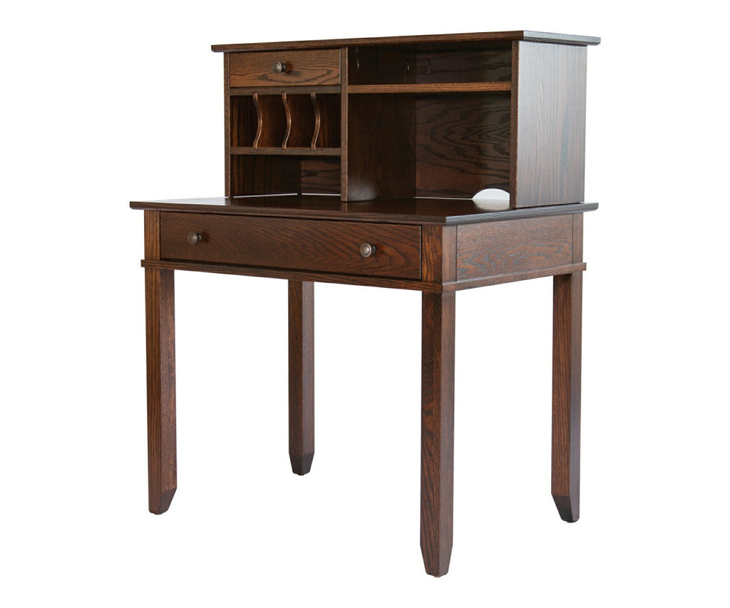 36"W Craftsman Computer Desk with Hutch