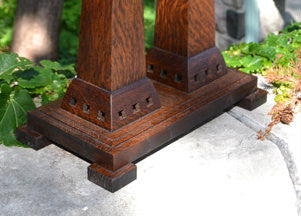 Prairie Craftsman Double Pedestal Table Lamp