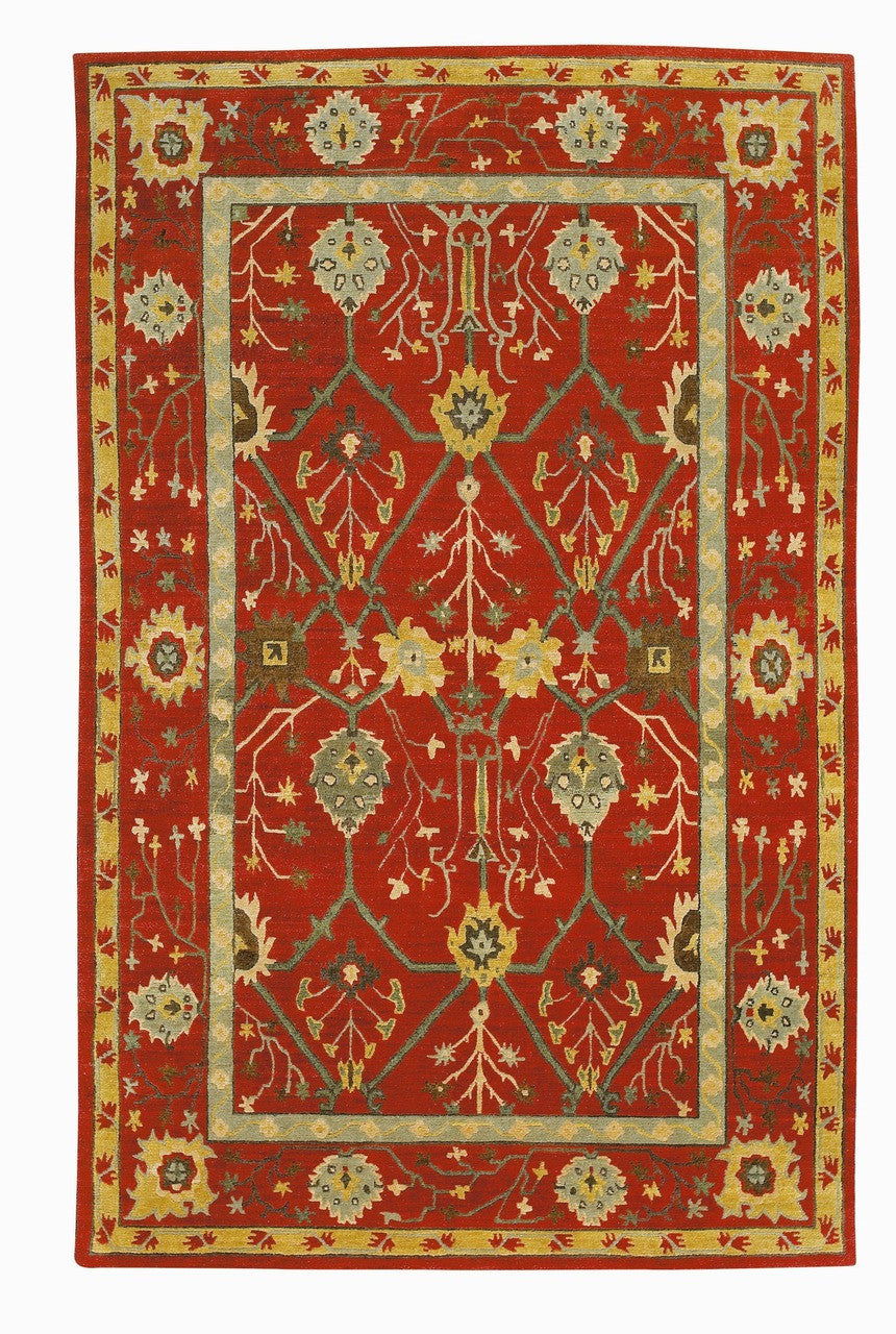 Craftsman Palmette Trellis Ruby Rug