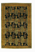 Craftsman Tulips Black Rug
