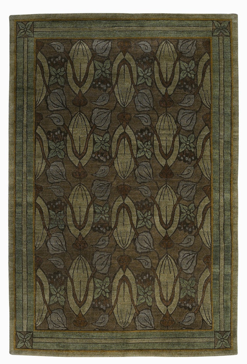 Craftsman Tulips Earth Rug