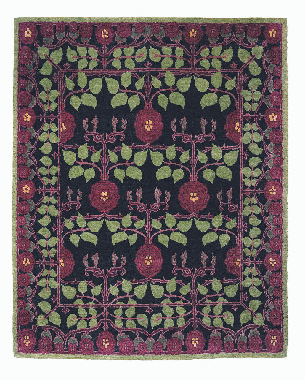 Craftsman Donegal Rose Obsidian Rug