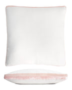 Blush Double Tuxedo Pillow with Velvet Stripes