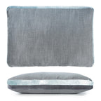 Dusk Double Tuxedo Pillow with Velvet Stripes