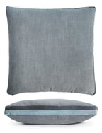 Dusk Double Tuxedo Pillow with Velvet Stripes