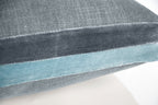 Dusk Double Tuxedo Pillow with Velvet Stripes
