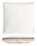 Latte Double Tuxedo Pillow with Velvet Stripes