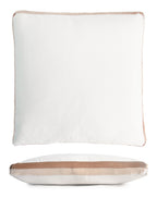 Latte Double Tuxedo Pillow with Velvet Stripes
