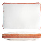Mango Double Tuxedo Pillow with Velvet Stripes