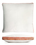 Mango Double Tuxedo Pillow with Velvet Stripes