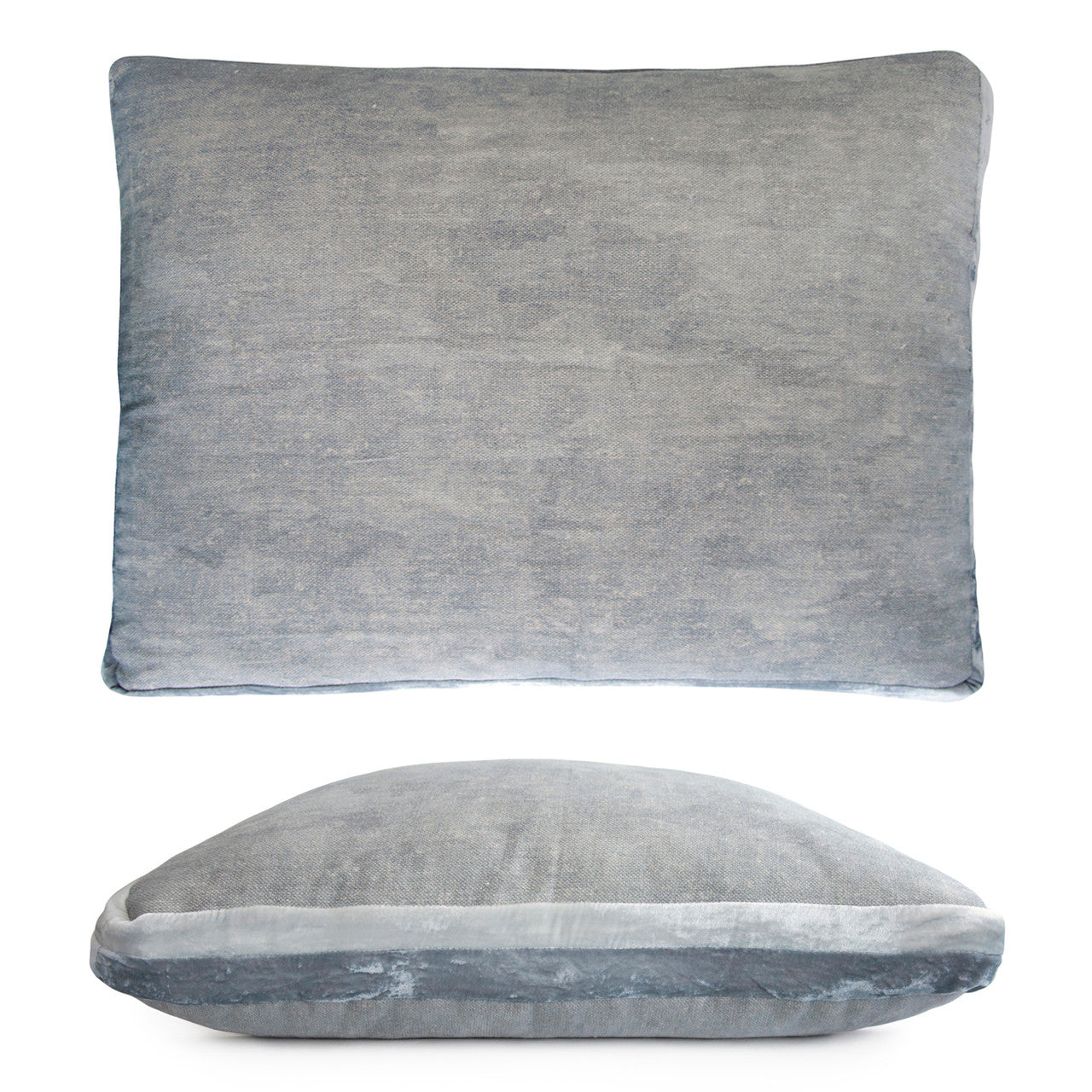 Seaglass Double Tuxedo Pillow with Velvet Stripes