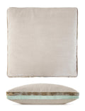 Seaweed Double Tuxedo Pillow with Velvet Stripes