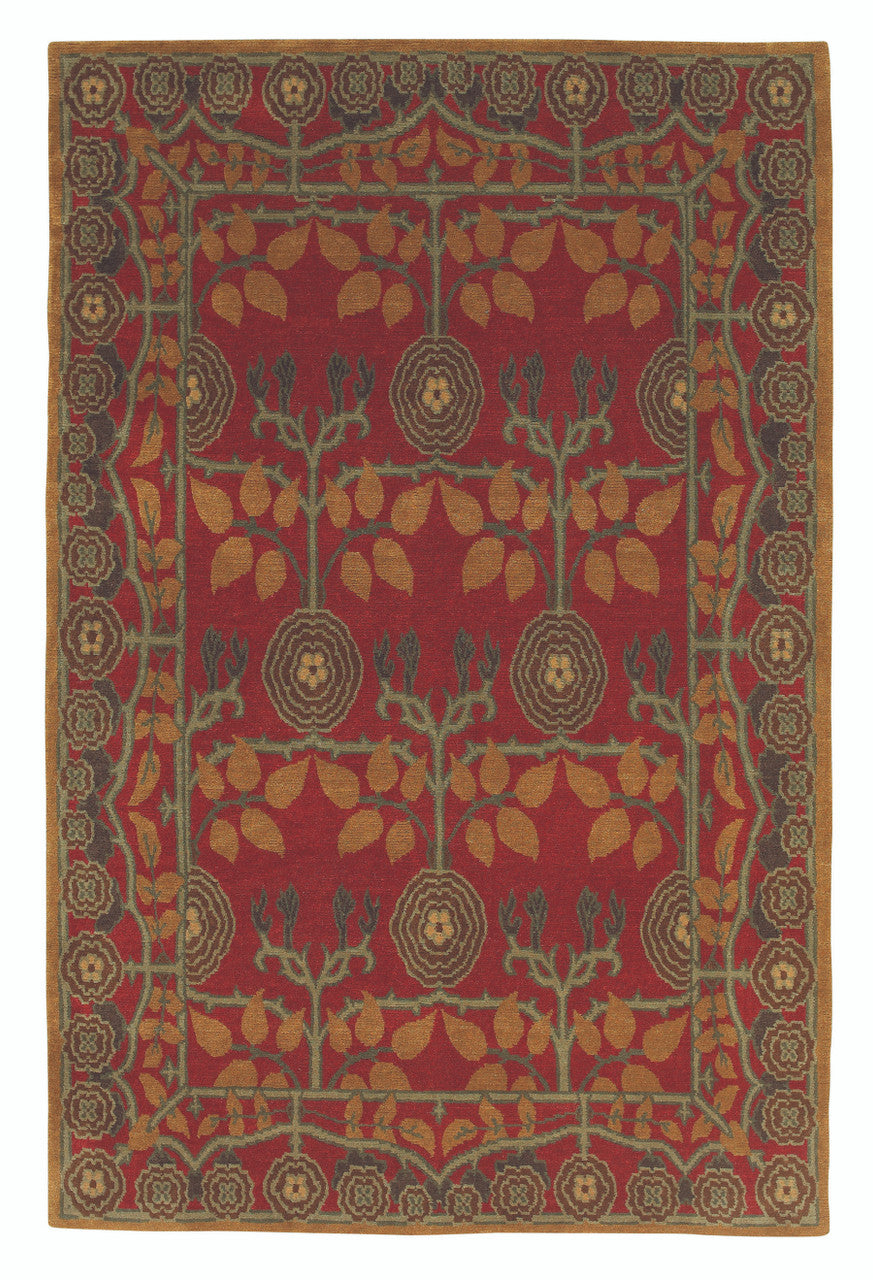 Craftsman Donegal Rose Ruby Rug