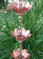Double Lotus Brass and Copper Rain Chain