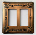 Bungalow Rose Double GFI Copper Switchplate Cover