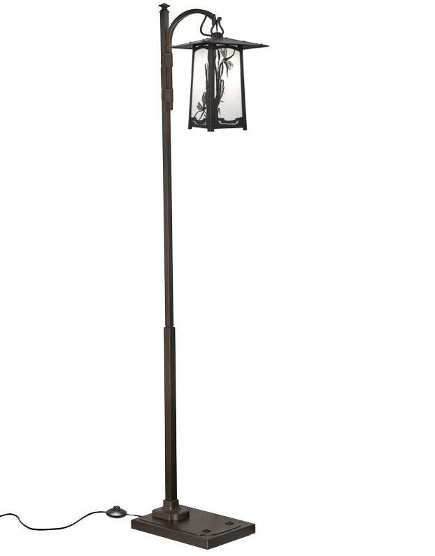 Cobblestone Dragonfly Hook Arm Floor Lamp
