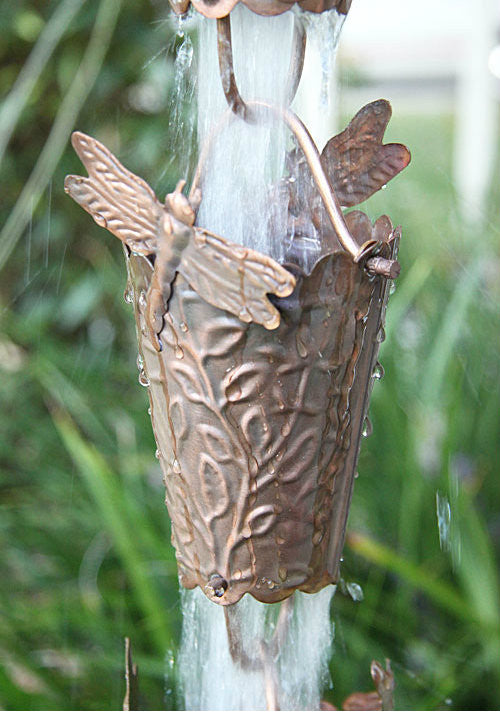 Dragonfly Copper Rain Chain