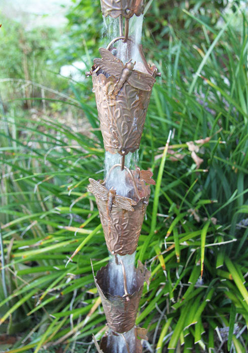 Dragonfly Copper Rain Chain