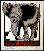 E is for Elephant Print