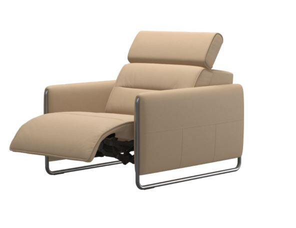 Stressless Emily  V2 Steel Arm Power Sofa with Adjustable Headrest
