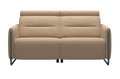 Stressless Emily  V2 Steel Arm Power Loveseat with Adjustable Headrest