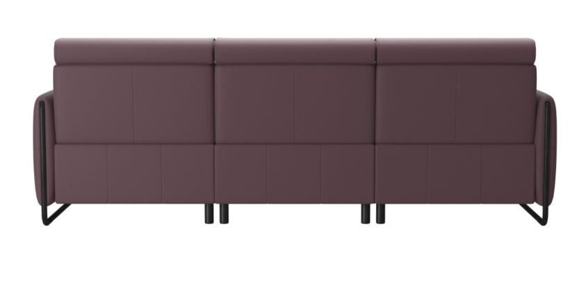 Stressless Emily  V2 Steel Arm Power Sofa with Adjustable Headrest