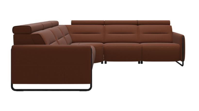 Stressless Emily V2 Steel Arm Power Sectional C22 with Adjustable Headrest