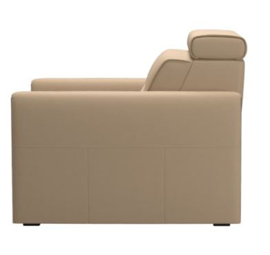 Stressless Emily V2 Wood Arm Power Loveseat with Adjustable Headrest