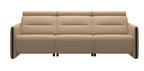 Stressless Emily V2 Wood Arm Power Sofa with Adjustable Headrest