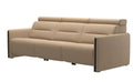Stressless Emily V2 Wood Arm Power Sofa with Adjustable Headrest