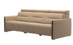 Stressless Emily V2 Wood Arm Power Sofa with Adjustable Headrest