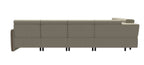 Stressless Emily V2 Wood Arm Power Sectional C22 Long Seat with Adjustable Headrest