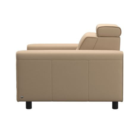 Stressless Emily V2 Wide Arm Power Loveseat with Adjustable Headrest