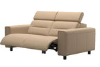 Stressless Emily V2 Wide Arm Power Loveseat with Adjustable Headrest