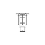 Line drawing of a post mount light fixture.