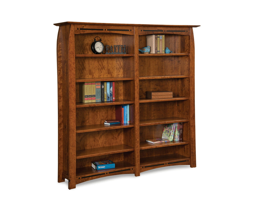 Boulder Creek 10 Shelf Double Bookcase