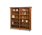 Bridger Mission 10 Shelf Double Bookcase