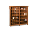 Bridger Mission 10 Shelf Double Bookcase