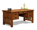 Bridger Mission Desk 4 Drawer Desk with Finished Backside FVD-3065-BM