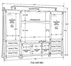 Modesto 6 piece Media Wall Unit FVE-049-MD-FV