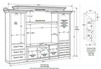 Manhattan Mission 8 piece Media Wall Unit FVE-049-MM-FV