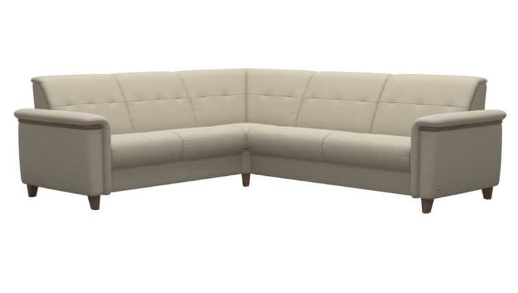 Stressless Flora Wood Sectional 2-2.5 seater