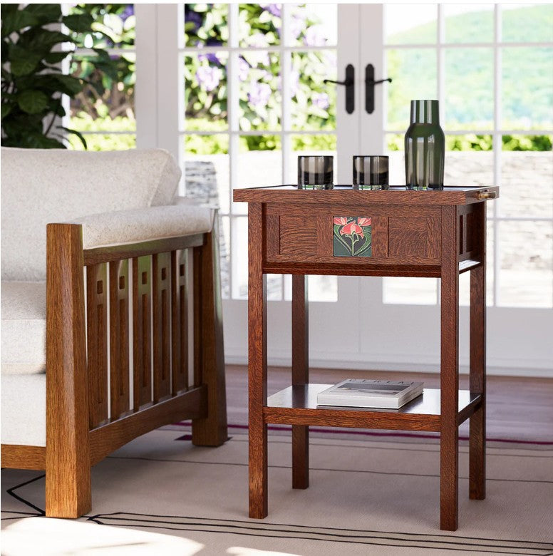 Stickley Floral Tile Tray Table Promo - 125th Anniversary Edition