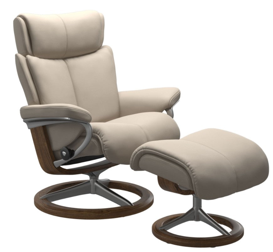 Stressless Magic Signature Base Chair and Ottoman