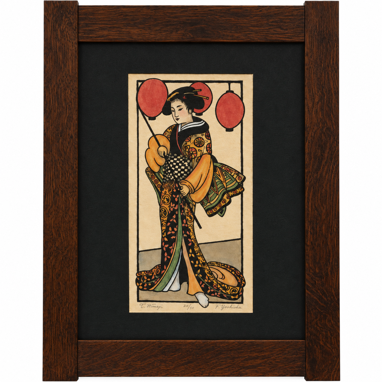 Girl with 3 Lanterns Print by Kathleen West