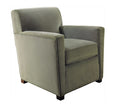 Green armchair on a white background