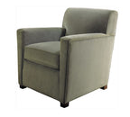 Green armchair on a white background