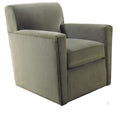Green armchair on a white background