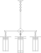 Glasgow Chandelier w/ Center Light GCH-9L/4-1
